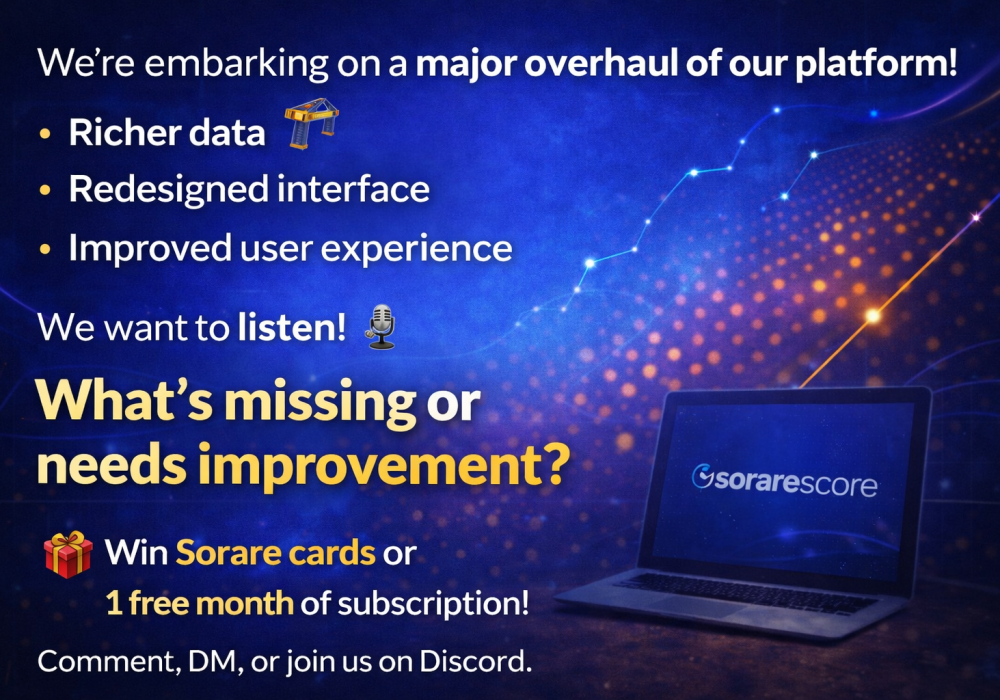 Help Us Build the Next Version of SorareScore 🔥